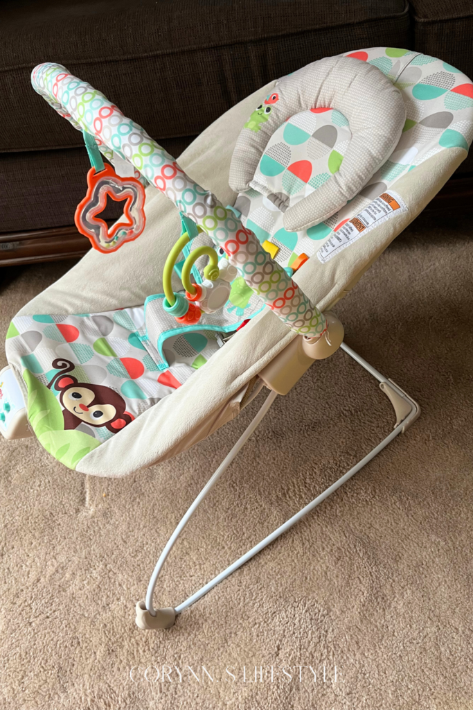 Photo of the bright start bouncer chair for babies. 